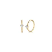 10mm Princess Cut Seamless Huggie