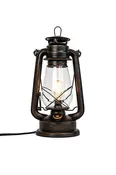 Electric Lantern Table Lamp Medium Rustic Patina Finish Dimmable