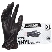 ForPro Black Powder-Free Vinyl Gloves X-Large 100-Count