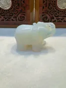 Moon Stone Elephant Statue (1.6 in. width by 1.8 in. height)
