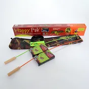 3-Piece Campfire Cooking Fishing Rod Roasters with Camo Bag Set