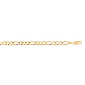 10K 20" Yellow Gold Diamond Cut Royal Figaro Link with Lobster Clasp 140RFIG-20