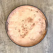 Burl Wood Pattern Round Tray - Medium