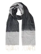 Black with Grey Timeless Ikat Scarf