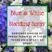 Blue & White Standing Spray