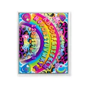 1997 Neon Rainbow Spirit Board Framed Canvas Print