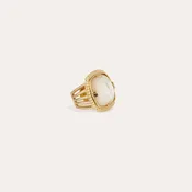 Bague Arty - Nacre Blanche