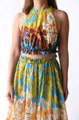 Alémais Splice Crop Top in Multi