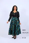 Diana Black Multi Dress 8665 Holiday 2022