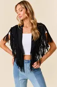 Western Fringe Suede Collar / Shrug