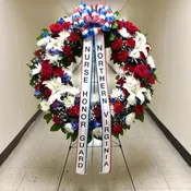 36 INCH RED WHITE AND BLUE WREATH  [TT-ANC3]