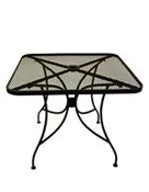 Black Mesh Top Table with Umbrella Hole