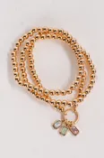 Annie Gold Beaded Bracelet Set