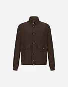 BOMBER JACKET IN COTTON LINEN POPELINE