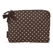 Case Mate - Espresso Polka Dot Makeup Bag