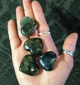 Heart Shaped Labradorite Stones