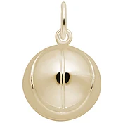 3D Basketball Charm in 14k Yellow Gold