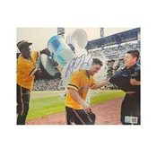 Adam Frazier Signed Water Cooler Shower Celebration 8x10 Photo