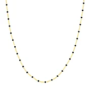 14K Gold And Black Onyx Beaded Necklace