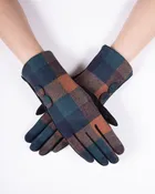 2 Button BOXY Flannel Gloves (TS) - BLACK WHITE (Pack of 6)