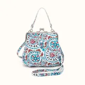 Alba Crossbody in Printed Leather - Batik Blooms