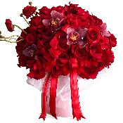 Crimson Romance Luxury Red Rose Hatbox