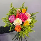 One Dozen Mix Color  Rose Bouquet