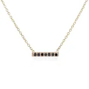 7 Diamond Bar Necklace