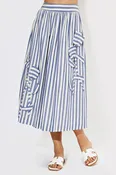 Adelyn Rae Everly Stripe 3D Floral Skirt
