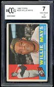 1960 Topps #200 Willie Mays Card BGS BCCG 7 Very Good+