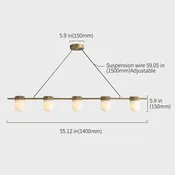Alabaster Dining Room Chandelier with Hanging Chain