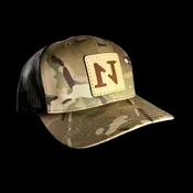 Multicam Camo N1 Logo Leather Patch Hat