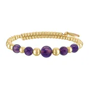 Amethyst Gold-Filled Bead Wrap, Graduated