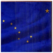 Alaska State Flag Wooden Sign | Wall Art Print on Real Wood