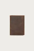 Double Stitched Leather Trifold Wallet
