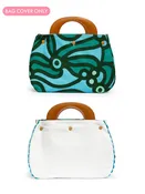 BAG COVER Chickaboom Green & Solid White