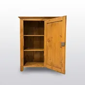 1800s French Pine Bonnetière Cabinet
