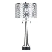 SILVER | Metal Table Lamp | 33in ht