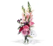 Bear Hug Bear with Pink Roses
