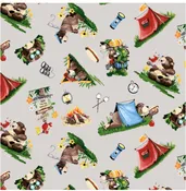 Barron Goes Camping - Campground - Light Grey