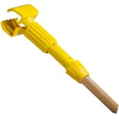 M2 Professional Jaws Mop Handle, 60" Wood Handle, Plastic Jaw - HW-160W, formerly MOP-160W