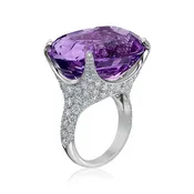 Amethyst and Diamond Ring