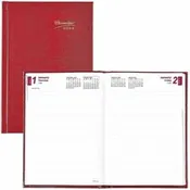 Brownline Daily Planner Daily - 1 Year - January 2026 to December 2026 - 1 Day Single Page Layout - 5 3/4" x 8 1/4" Sheet Size - Desktop - Red Cover - Notepad - 1 Each