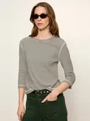 3/4 Mode Tee Chalk French Stripe
