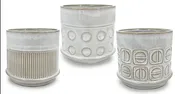 Flying Saucer Cylinder Pot 5.75" - White Assorted