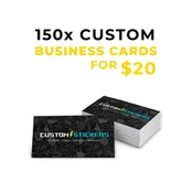 150x Business Cards Double Sided 16pt | $20