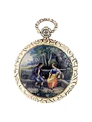 14k Yellow Gold &amp;amp; Enamel "Johann Friedrich Vienna" Pocket Watch