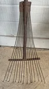 Rustic Antique Primitive Vintage Rustic Rusty Rake Garden Tool good decor or art