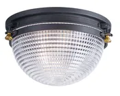 Maxim 10180OIAB Portside 1 Light Outdoor Flush Mount | Oil Rubbed Bronze / Antique Brass