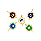 24K Colored Stone Pendant